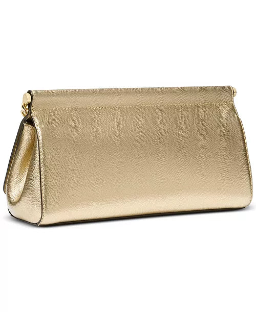 Carmine Small Leather East West Clutch