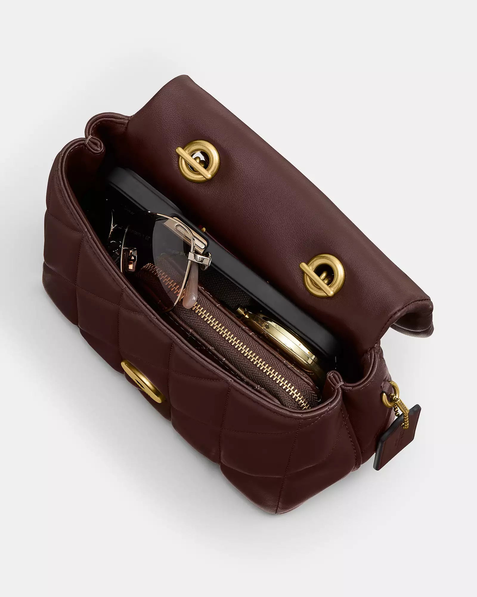 Tabby Top Handle Bag With Quilting