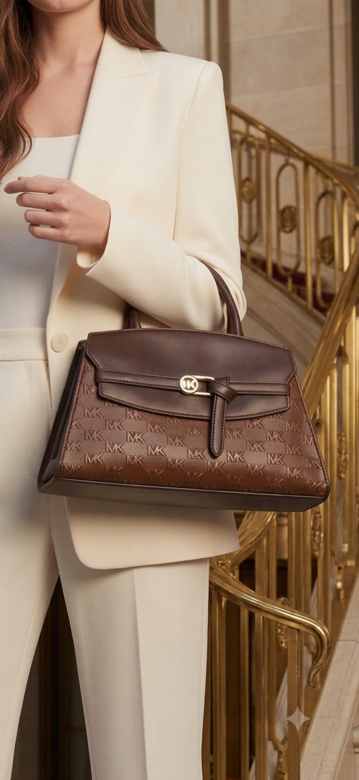 Michael Kors Campbell Medium Logo Satchel